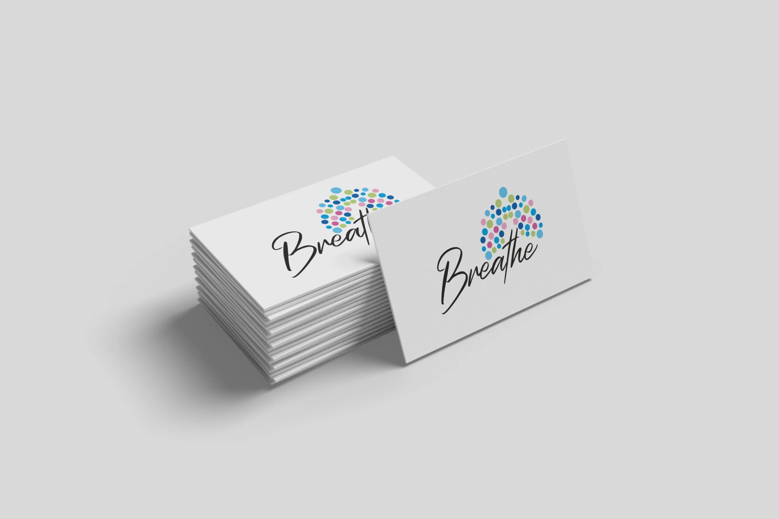diseño grafico tarjeta logo breathe